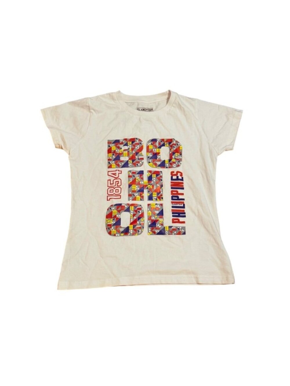 Bohol‎ Philippines White Souvenir Shirt (AB3)